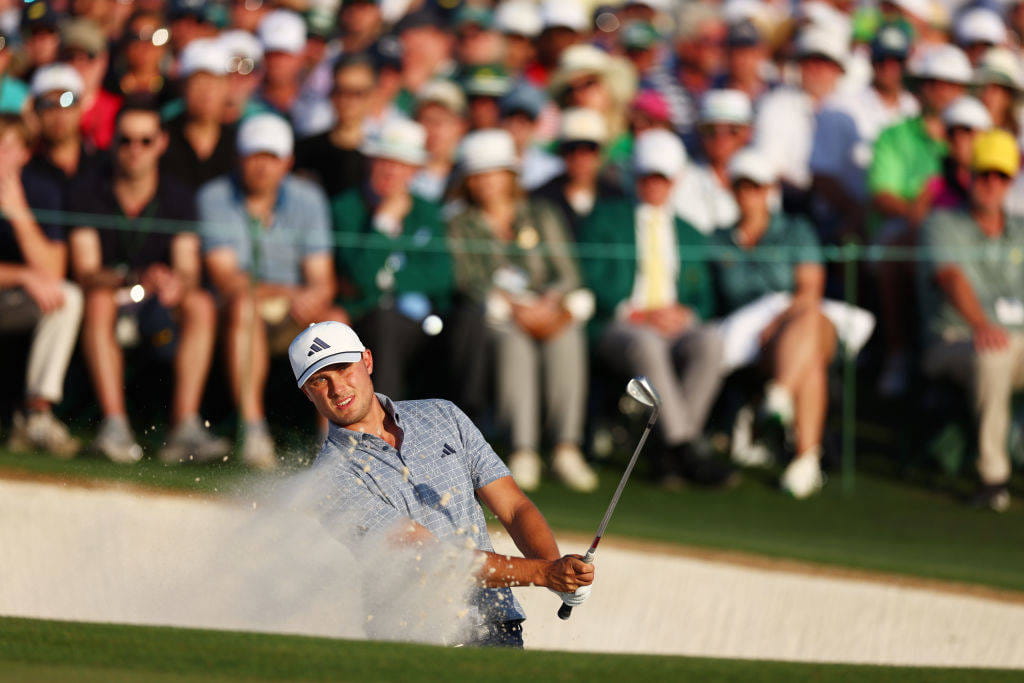 Ludvig Aberg during the final round of the 2024 Masters in Augusta